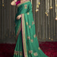 EKKTARA Saree For Women Emerald Green Designer Silk Saree