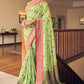 EKKTARA Saree For Women Pista Green Tussar Silk Weaving Saree