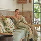 EKKTARA Celebrity Fame Saree For Women Sand Colour Satin Tissue Handloom Weaving Silk Saree With Unstitched Blouse