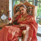 EKKTARA Celebrity Fame Saree For Women Light Orange Colour Satin Tissue Handloom Weaving Silk Saree With Unstitched Blouse