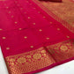 EKKTARA Saree For Women Pink Colour Pure Kajivaram Silk Saree With Unstitched Blouse