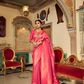 EKKTARA Saree For Women Fuchsia Pink Kanjivaram Saree