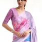 EKKTARA Saree For Women Orchid Printed Digital Crepe Georgette Saree