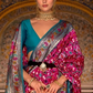 EKKTARA Saree For Women Pink Colour Designer Paithani Patola Saree With Unstitched Blouse