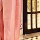 EKKTARA Saree For Women Peach Colour Kanjivaram Soft Silk Saree With Unstitched Blouse