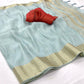EKKTARA Saree For Women Baby Blue Soft Silk Tissue Saree
